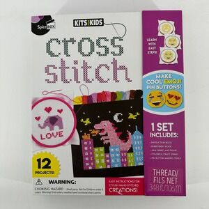 Spice Box - Kits for Kids Cross Stitch - 12 Project Set with Accessories - NEW